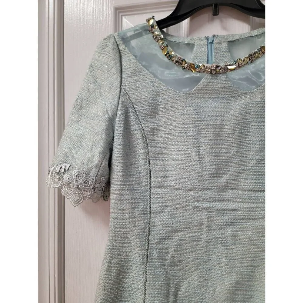 Mioni Rosa Rhinestone Tweet Mini Dress M - Picture 4 of 11